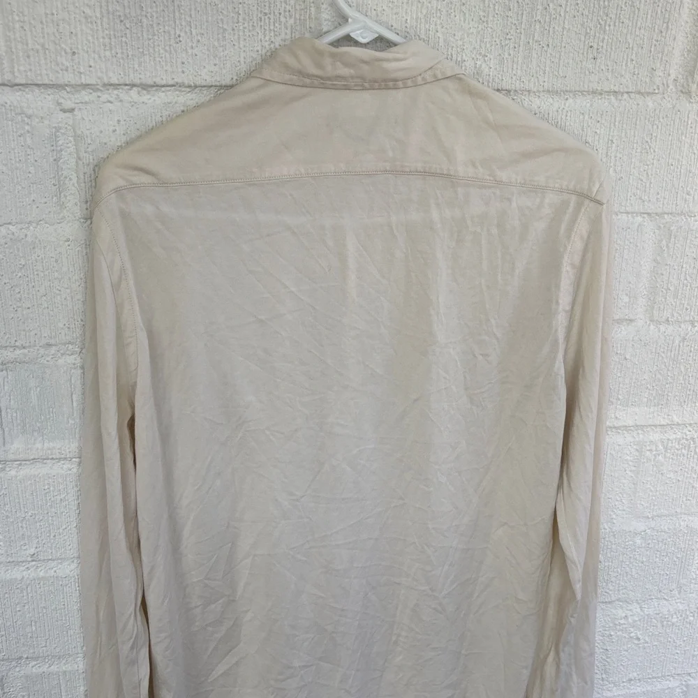 Ralph Lauren Sport Off White Button-Up Polo Cotton Long Sleeve Shirt sz L